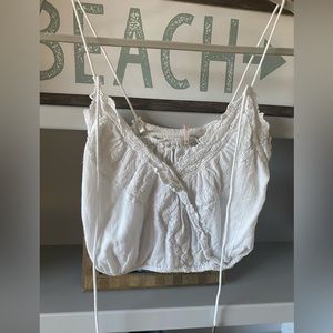 Free People white eyelet tank